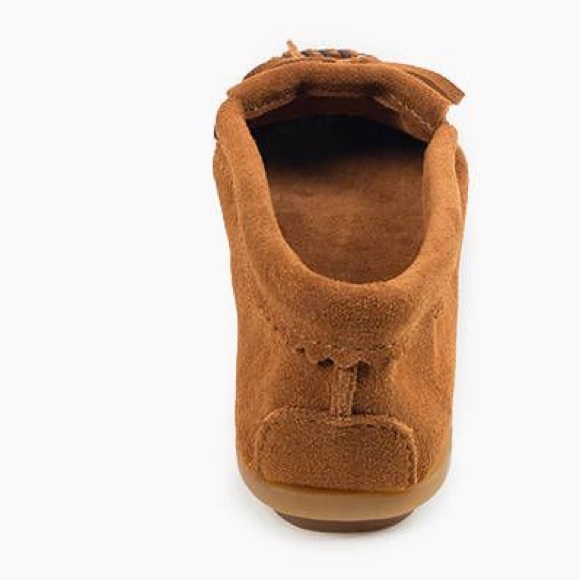 NWOT MinnetonkaThunderbird II Kilty Moccasin - Taupe Suede - size 6 - Picture 8 of 9